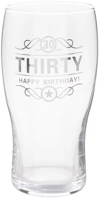 Bierglas 570 ml – Happy Birthday 30. Geburtstag Geschenkbox