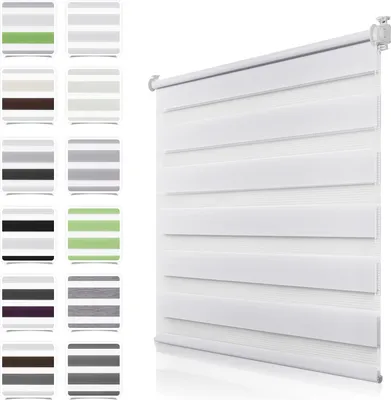 Produktbild von Doppelrollo 75x150 cm Weiß Duo Rollo Klemmfix ohne Bohren