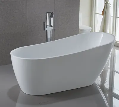 Zdjęcie produktu dla Wanna akrylowa wolnostojąca 170 x 80 x 72 cm biała + syfon zawór odpływowy nóżki