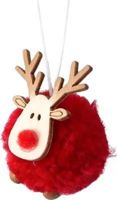 Produktbild von Plüschige Weihnachtsbaumglocken, flauschiger Weihnachtsbaumanhänger mit Glöckchen für Weihnachts- und Winterpartydekoration