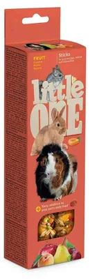 Imagen del producto de LITTLEONE Snacks para roedores: Chinchilla, conejo, cobaya. 8 unidades de 120 g cada una
