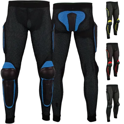 Produktbild von Protektorenhose Motorrad Motocross Skatebording protektoren Armour, Größe:60/4XL, Farbe:Blau