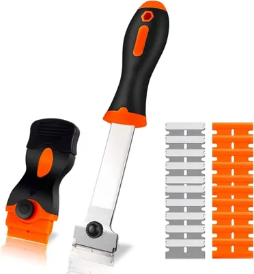 Produktbild von Schaber Glaskeramikkochfeld Set, Robuster Kochfeldschaber mit 20 Ersatzklingen, Vielseitiger Schaber für Glaskeramikkochfeld Kratzer,