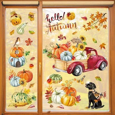 Immagine prodotto di Foglio decorativo con foglie autunnali per bicchieri