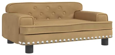 Obrázek produktu pro vidaXL Pelíšek pro psy hnědý 70x45x30 cm Velvet