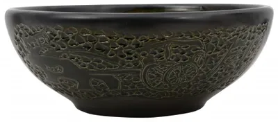 Obrázek produktu pro vidaXL Umyvadlo na desku černé kulaté Ø41x14 cm Keramika
