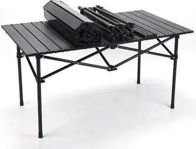 Produktbild von Famanu Klappbare Camping-Tisch - Leicht und tragbar - Schwarz - 95 x 52 x 50 cm