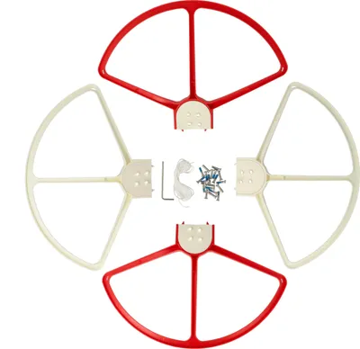 Immagine prodotto di vhbw 4x protezione elica compatibile con DJI Phantom 2 Vision + plus, FC40, 3 Professional, 3 Advanced, 2 Vision, 2 drone rosso bianco