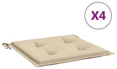 Image de vidaXL Coussin pour chaise de jardin 4 pcs. Beige 40x40x4 cm Tissu Oxford