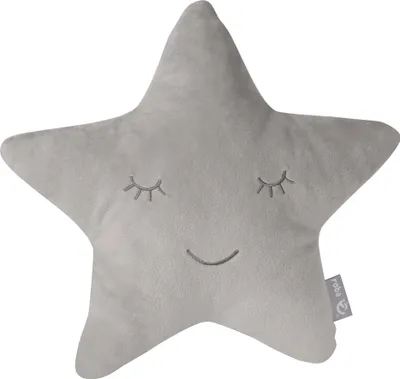 Image de roba Coussin moelleux 'roba Style' étoile gris argenté, coussin décoratif moelleux pour chambre de bébé & enfant