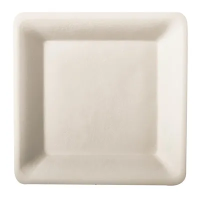 Produktbild von Papstar 82452, Teller, Quadratisch, Zuckerrohr, Weiß, Einfarbig, 50 Stück(e)