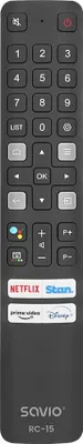 Image de Télécommande universelle SAVIO RC-15 de remplacement pour téléviseurs connectés TCL.