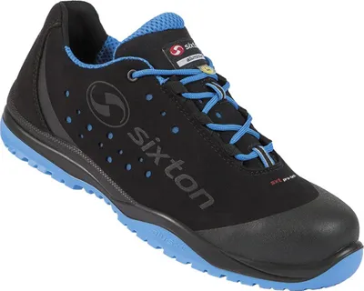 Produktbild von Sixton Sicherheits-Halbschuh CUBAN S1 SRC ESD nach EN ISO 20345:2011 Farbe: schwarz/blau schwarz  Größe 42