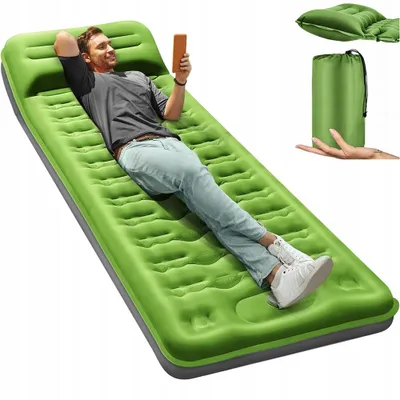 Produktbild von Isomatte Selbstaufblasend 12cm – Isomatte Camping mit kleinem Packmaß – Selbstaufblasbare Luftmatratze für kinderleichtes aufpumpen – Camping Matratze