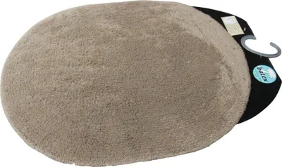 Produktbild von Batex WC Vorleger Toilettenvorleger Badematte Bad Teppich 65x55cm Duo Baumwolle taupe oval