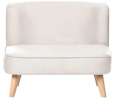 Produktbild von BELIANI Kindersofa Beige Samtstoff ohne Armlehnen für Kleinkinder 1-Sitzer Modern Kindercouch Minisofa Sofa für Kinder Kinderzimmer