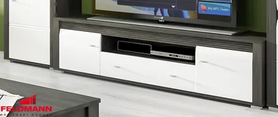 Immagine prodotto di Mobile TV basso pino nero / bianco lucido