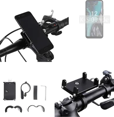 Produktbild von K-S-Trade Handyhalterung für das Fahrrad kompatibel mit Nokia C22 Halter Lenkstange Fahrradhalterung Motorrad Bike Mount Befestigung Smartphone Handy