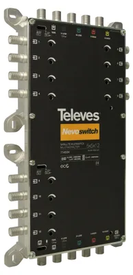 Produktbild von Televes MS512C - 5 Eingänge - 12 Ausgänge - 950 - 2400 MHz - 47 - 862 MHz - 8 dB - 4 dB