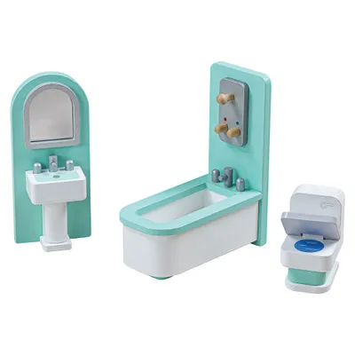 Produktbild von Tidlo Holz Puppenhaus Badezimmer Möbelset - Zubehör für Puppenhaus