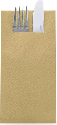 Produktbild von Sovie HORECA Besteckserviette Naturbraun aus Linclass® Airlaid 40 x 40 cm, 1/8 Falz, 75 Stück