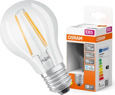 Obrázok produktu pre OSRAM HOMELIGHTING 4058075466036 LED (monochrome) EEC E (A - G) E-27 Pear shape 9 W = 60 W Neutral white (Ø x L) 35 mm x 105 mm 1 pc(s)