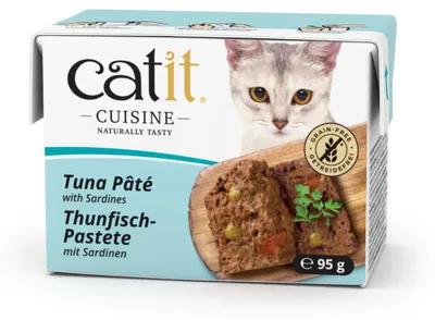 Imagen del producto de Catit 42136, Para gatos adultos, Para cualquier raza, Sabor a sardina, Sabor a atún, 95 g, Sin cereales, Sin soja