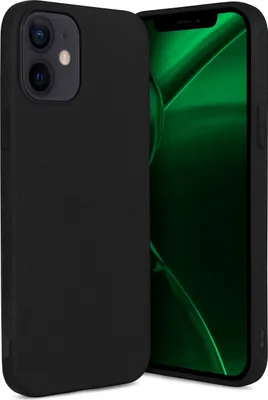 Produktbild von ONEFLOW® Slim Case kompatibel mit Apple iPhone 12 - Hülle ultra dünn aus Silikon, Schwarz