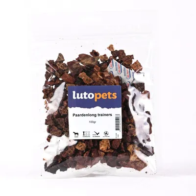 Productafbeelding van Lutopets Paardenlong trainingssnacks voor honden – 1 kg
