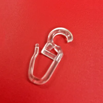 Produktbild von 200 Stück Faltenhaken Gardinenhaken Faltenlegehaken für Gardinenringe 6 mm Öse transparent