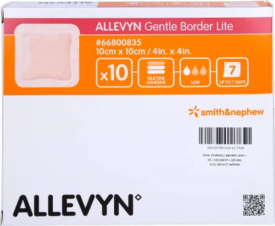 Obrázok produktu pre Allevyn Gentle Border Lite 10x10cm, 10 St VER