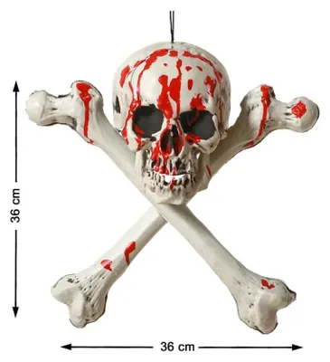 Image de Halloween-Dekoration Totenkopf 36 x 36 cm