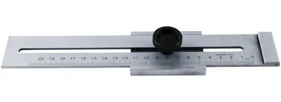 Image de Règle de découpe de précision de 200 mm - Instrument de mesure de précision - Mesure précise - Résistant à la chaleur - Bouton de sécurité - Poids : 400 g - Ligne de mesure
