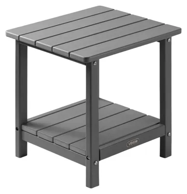 Zdjęcie produktu dla Vevor Stolik Boczny Ogrodowy Z Tworzywa Hdpe 45X38X44 Cm Solidny Szary