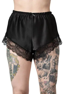 Produktbild von Killstar Satin Shorts - Severina Schwarz S