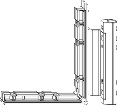 Produktbild von MACO Falzecklagerband MAMMUT 220 kg, 12/20-13 mm, silber, rechts (210615)