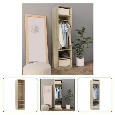 Obrázek produktu pro The Living Store Šatní skříň Sonoma dub 50x50x200 cm materiál na bázi dřeva
