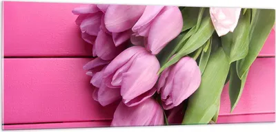 Produktbild von Bilder auf glas - Tulpen Blumenstrauß Garten - 100x40cm - Glasbilder - Wandbilder - Kunstdruck - zum Aufhängen bereit - Wanddekoration aus Glas - Glas Bilder - Wandbild auf Glas - GAB100x40-2722