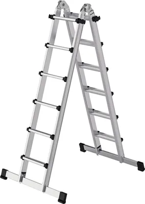 Produktbild von MUNK Teleskopleiter mit Traverse 4x6 Sprossen