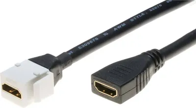 Produktbild von Lyndahl LKK0210-02 Keystone, HDMI 1.4 Adapterkabel, schwarz