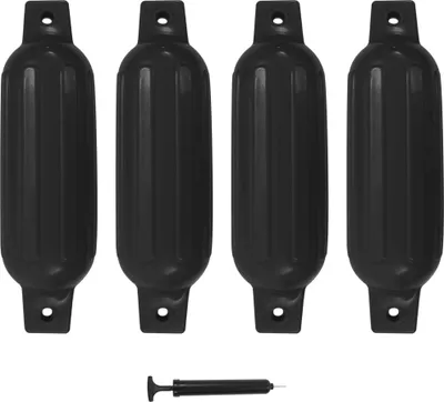 Zdjęcie produktu dla Odbojnice do łodzi, 4 szt., czarne, 41x11,5 cm, PVC