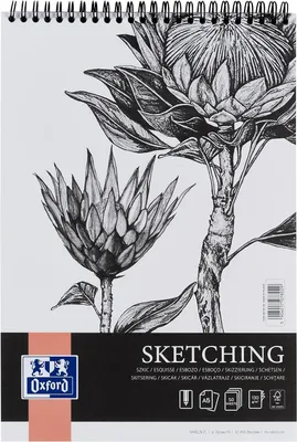 Productafbeelding van Artistiek schetsblok - A5 - 50 vellen - Tekenblok met dubbele spiraal - Schetsboek - Kunstblok 130 g - M² zuurvrij