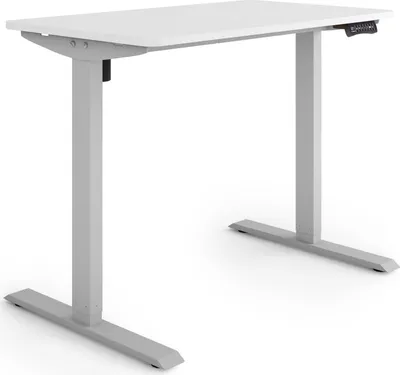 Produktbild von ESMART Germany ETX-121GW 100 x 60 cm Weiß Ergonomischer Steh-Sitz-Schreibtisch Stufenlos elektrisch höhenverstellbar 73,5 - 123,5 cm 3x Memory Aktivitätserinnerung Soft-Start/Stopp Schnelle Montage