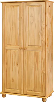 Produktbild von SIT Möbel Kleiderschrank mit 2 Türen | Kiefer-Holz massiv | natur | B 82 x T 52 x H 170 cm | 19000-68 | Serie SCHRANK
