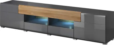Produktbild von OXM TV-Schränke Toledo Anthrazit glänzend / Eiche Enkel 208 x 47 x 39 cm