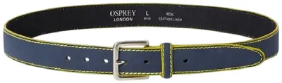 Immagine prodotto di Londra - Cintura "Dickens", in pelle, modello GT48751 (80 cm), colore blu navy/giallo
