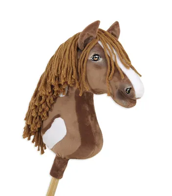 Obrázok produktu pre Hobby Horse Veľký prémiový kôň s tyčou - westernový II, hnedý s hrivou A3