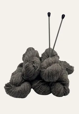 Produktbild von Strickwolle Schafwolle Dunkelgrau 1kg -