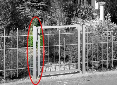 Produktbild von Zaunsystem Madrid Anschlagpfosten für Einzeltor-anthrazit metallic-1550 mm-1000 mm