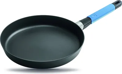 Image de Squality Poêle plate, Bleu clair, 24cm⌀, 5cm de haut, 1.0l de volume, Poignée ergonomique, Vitrocéramique/GAS